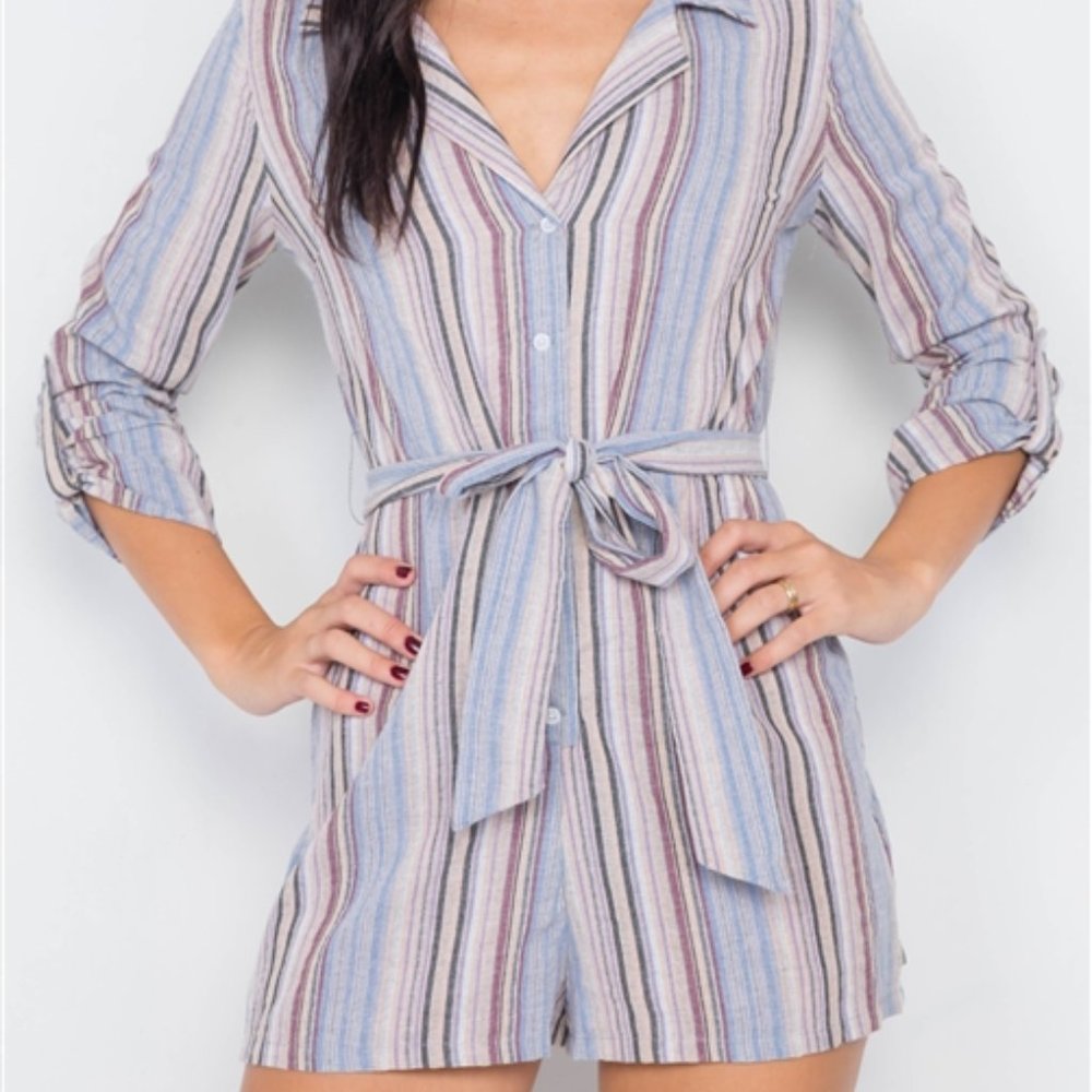 Lilac and Taupe Romper